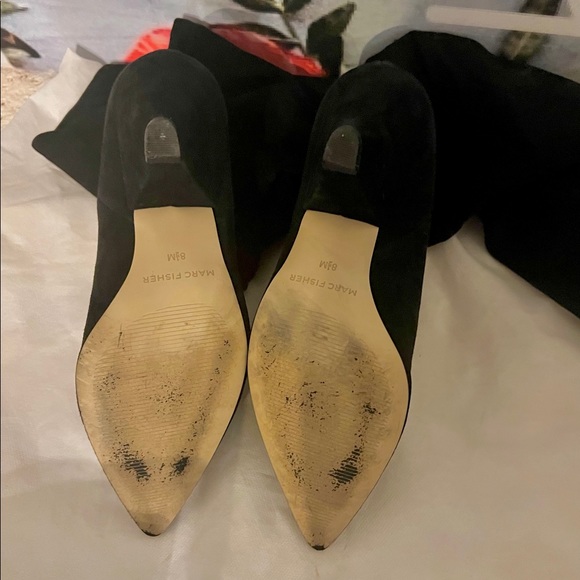 Marc Fisher Over The Knee Black Suede Boots - Picture 3 of 3